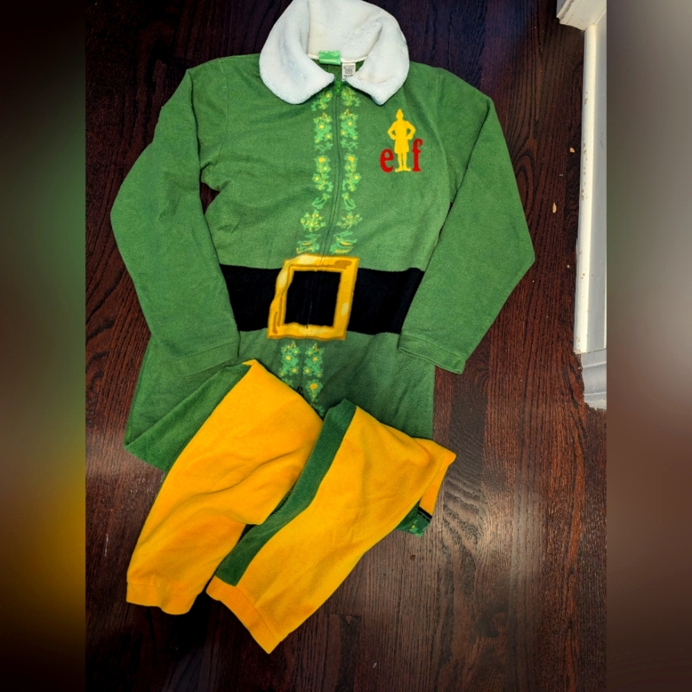 Buddy the Elf costume/pajamas, Adult Small